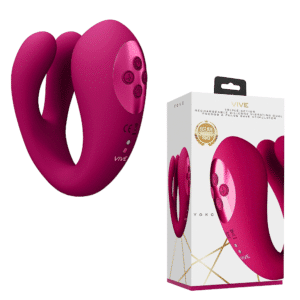 Silicone Vibrator with Clitoral Pulse Wave - Pink