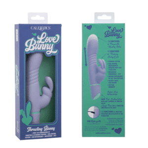 Love Bunny Rabbit Vibe Rechargeable Massager Silicone Thrusting Vibrator