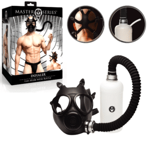 BDSM Sex Hood Gas Mask with Bottle