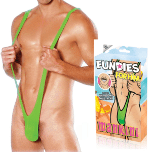 Fundies Mankini With Fake Mustache Male Sexy Clothing and Accessory