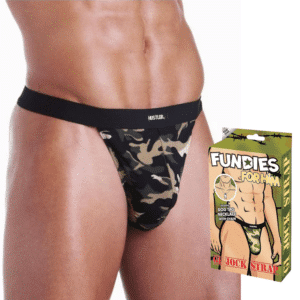 Fundies Gi Jock with Dog Tag Necklace Male Bondage Underwear One Size - Camouflage