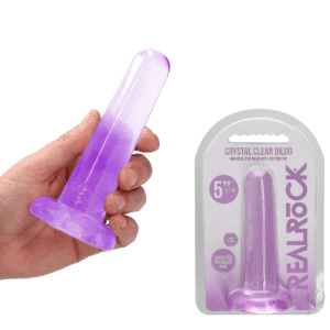 Strap-on Compatible Non-Realistic Dildo With Suction Cup - Purple