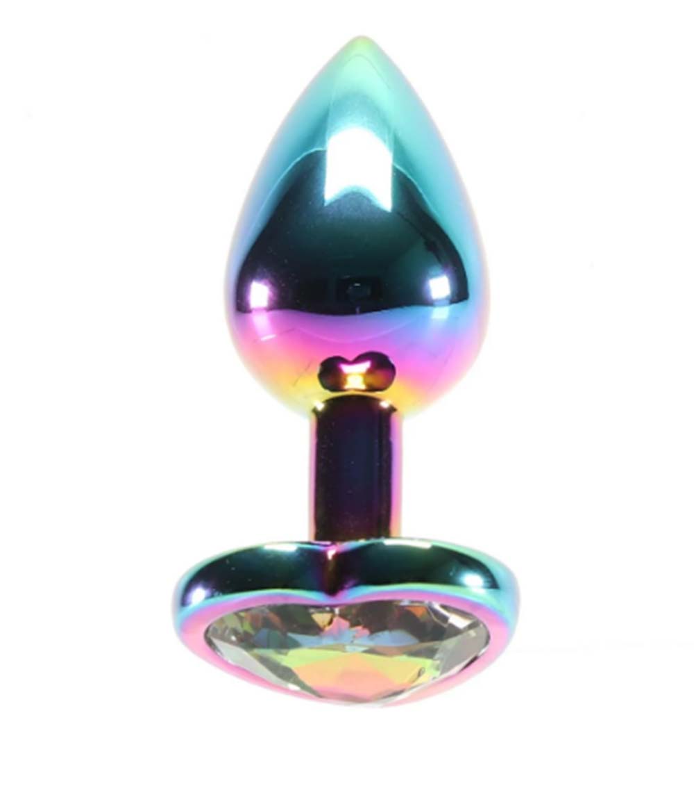 Rear Assets Multicolor Heart Jeweled Butt Plug