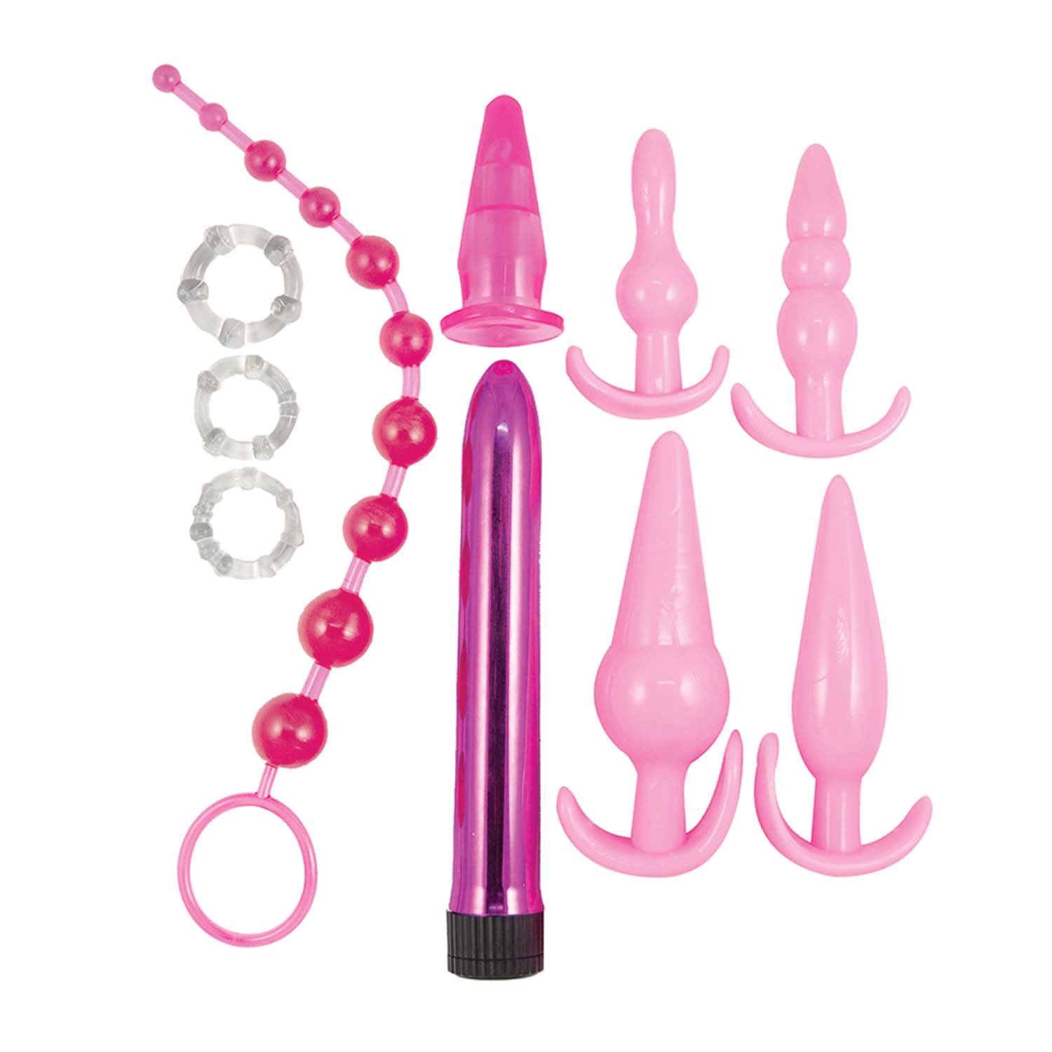 Pink Elite Coll Anal Toys Butt Plug Kit