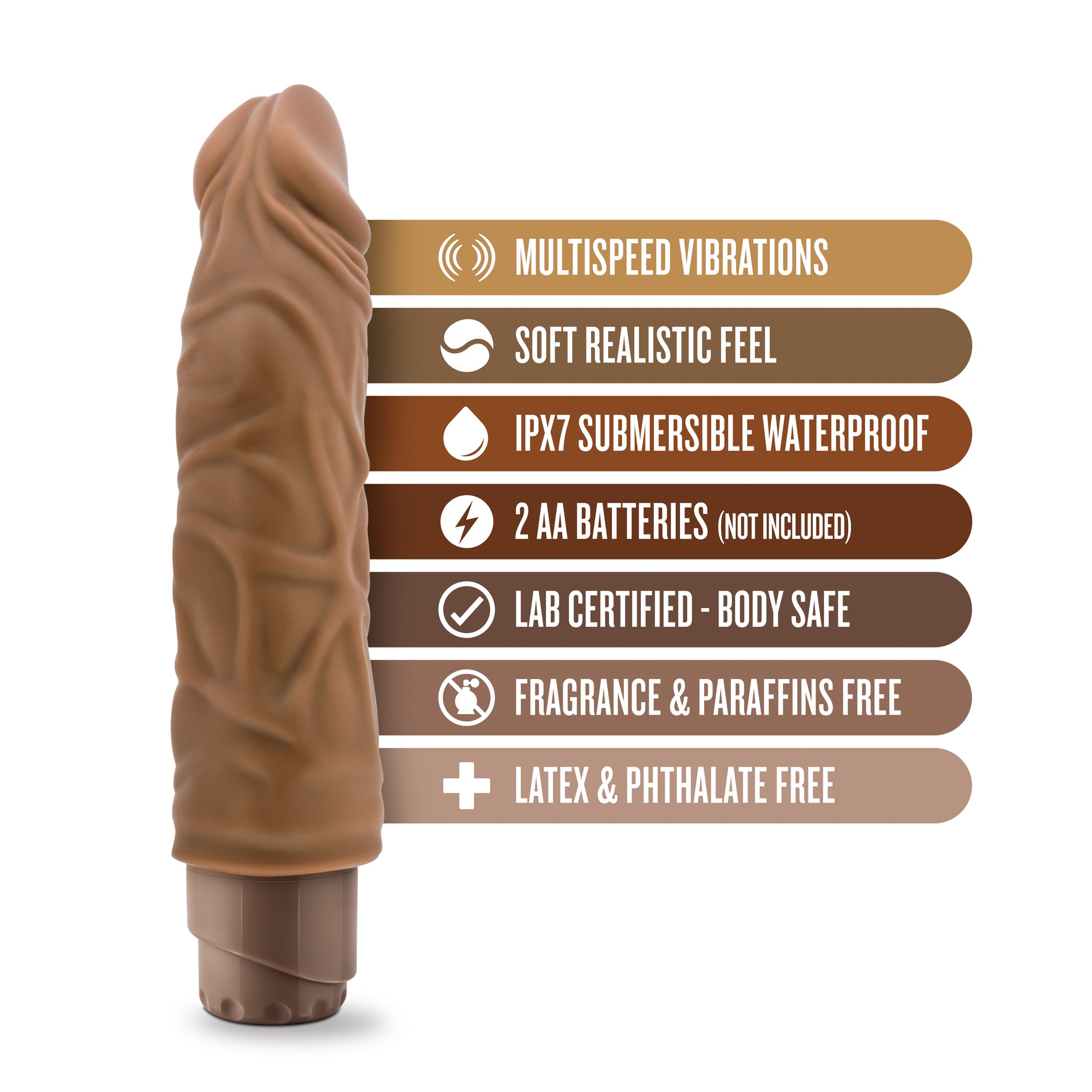 Dr. Skin Cock Vibe 10 Realistic Vibrator Splashproof 