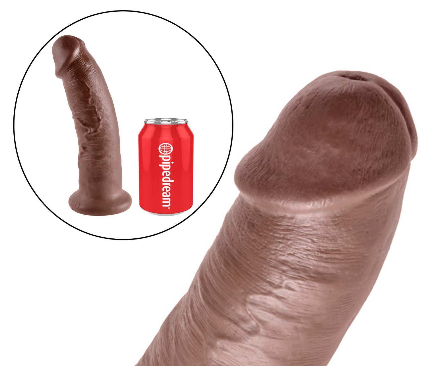 King Cock Big Realistic Strap On Dildo With Suction Cup 