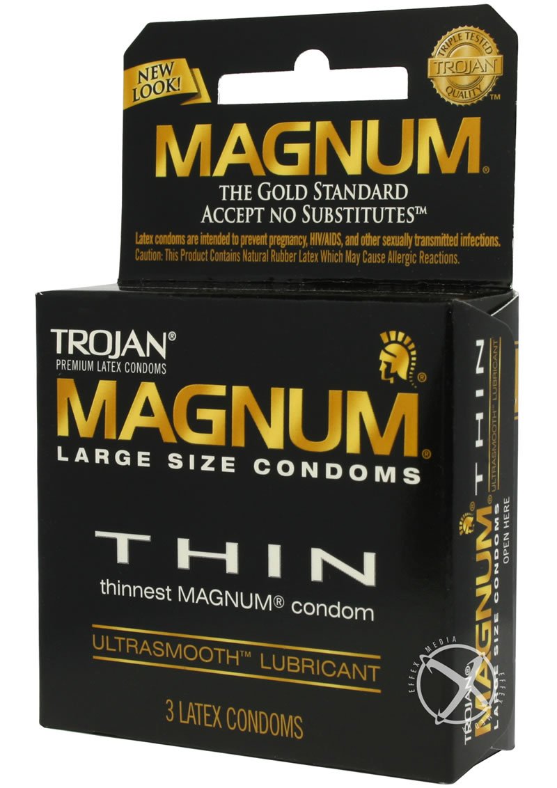 Trojan Condom Magnum Thin Large Size Lubricated 