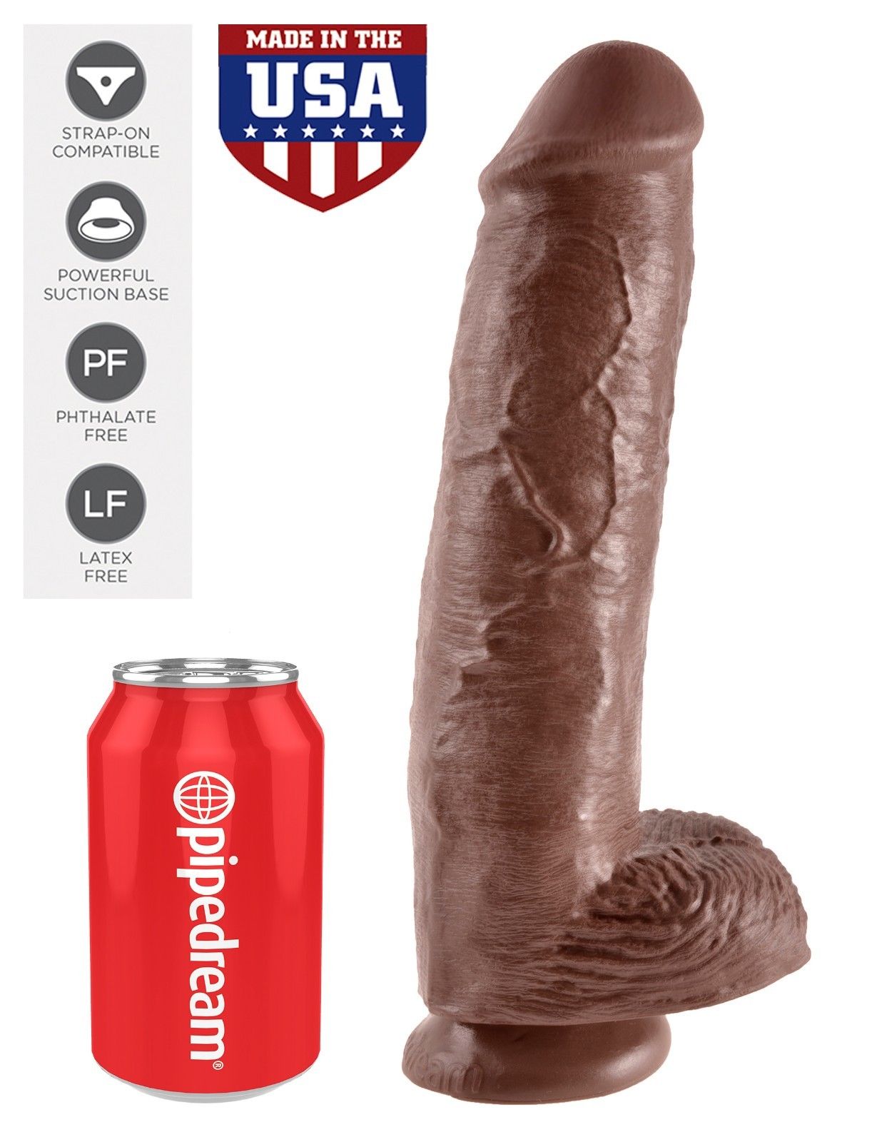 King Cock Realistic Big Dildo With Suction Cup And Balls