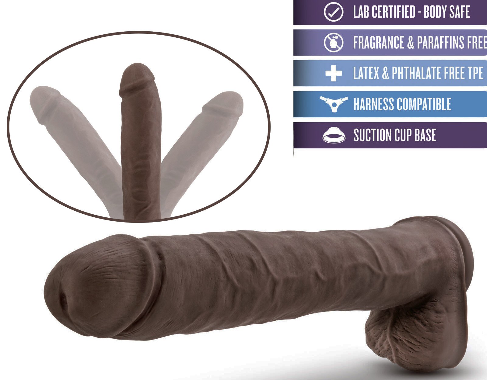 Au Naturel Thick Daddy Realistic Dual Density Big Dildo