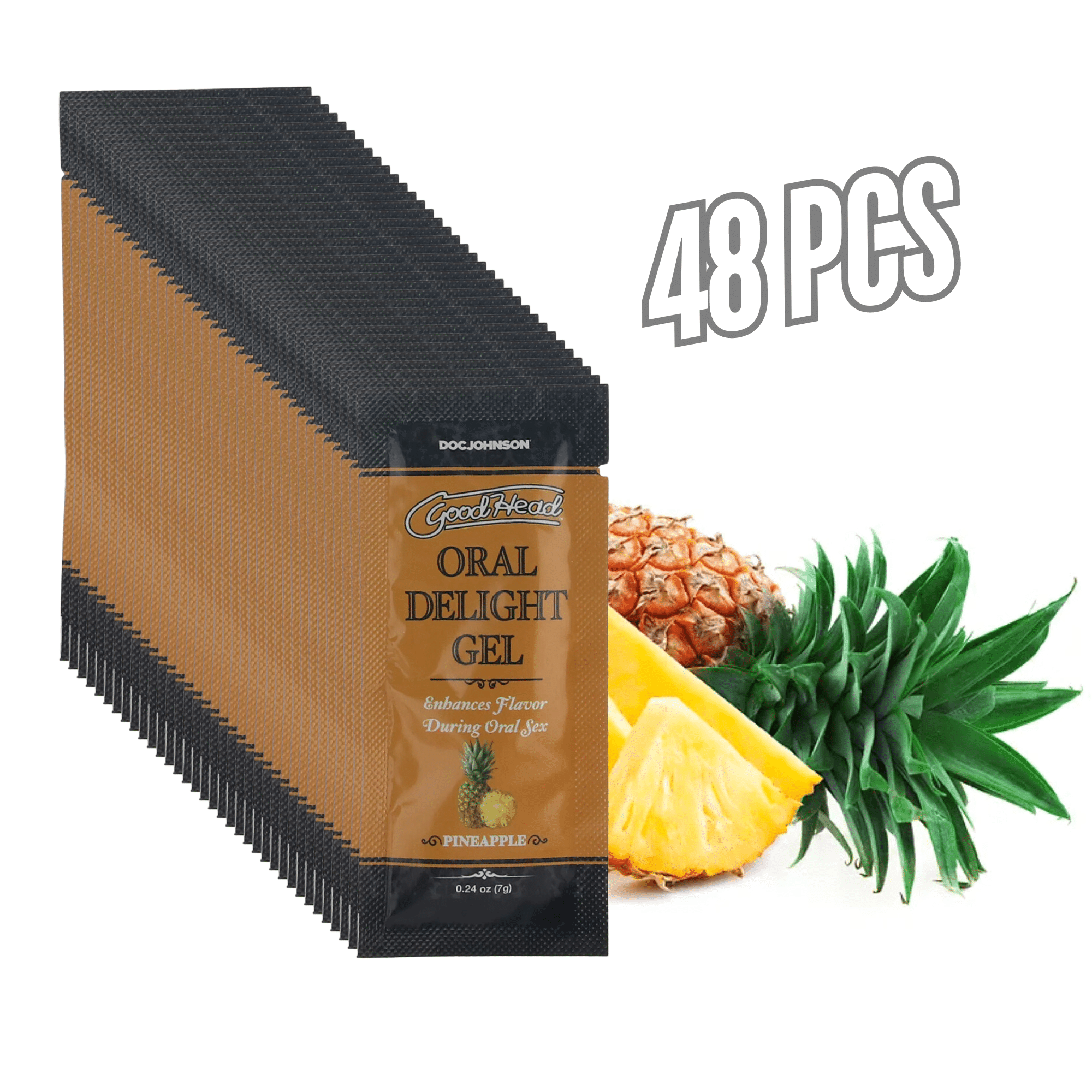 Goodhead Oral Sex Gel Flavored Travel-Pack Water-based Formula-48 pcs