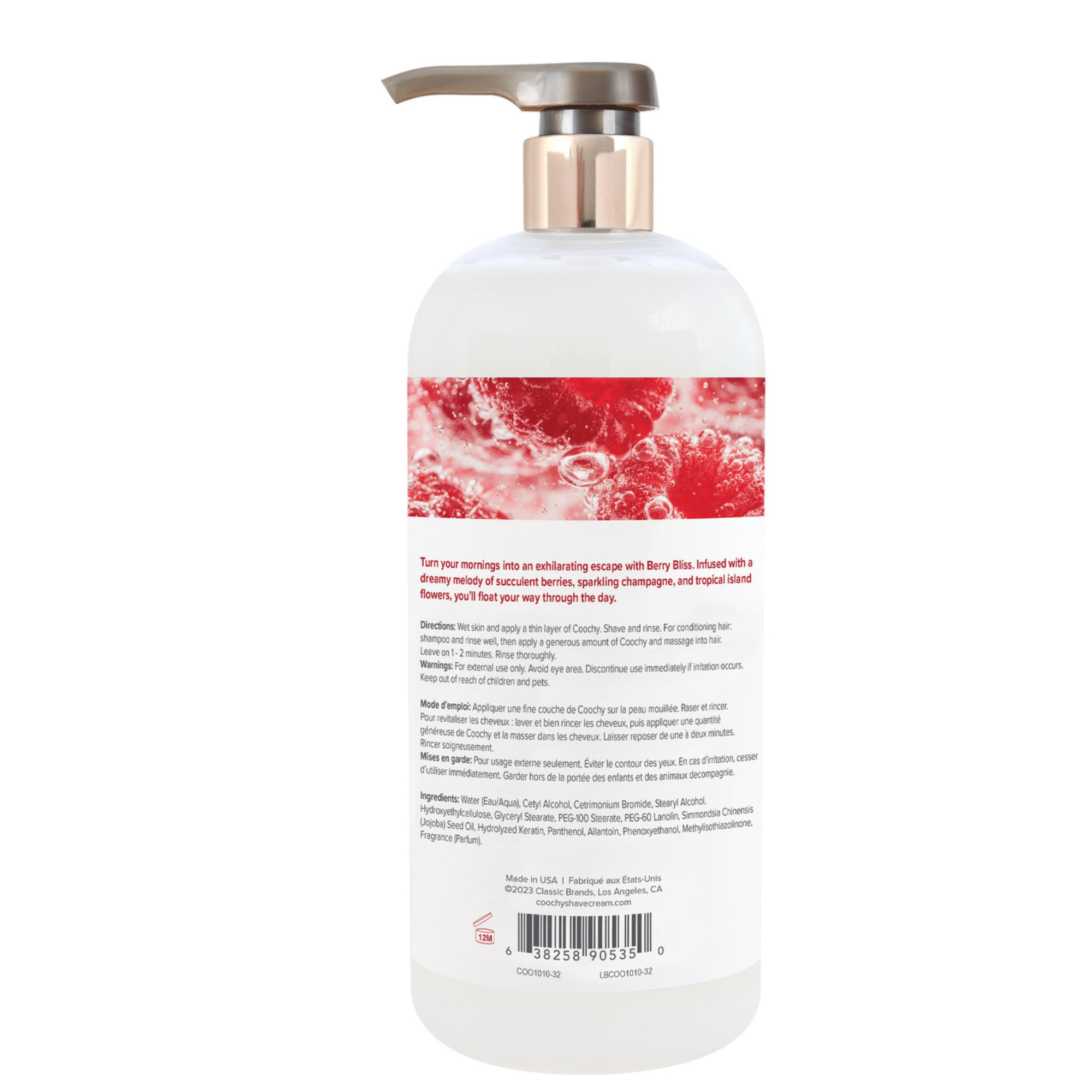 Coochy Berry Bliss Shave Cream Intimate Moisturizing Hair Conditioner-