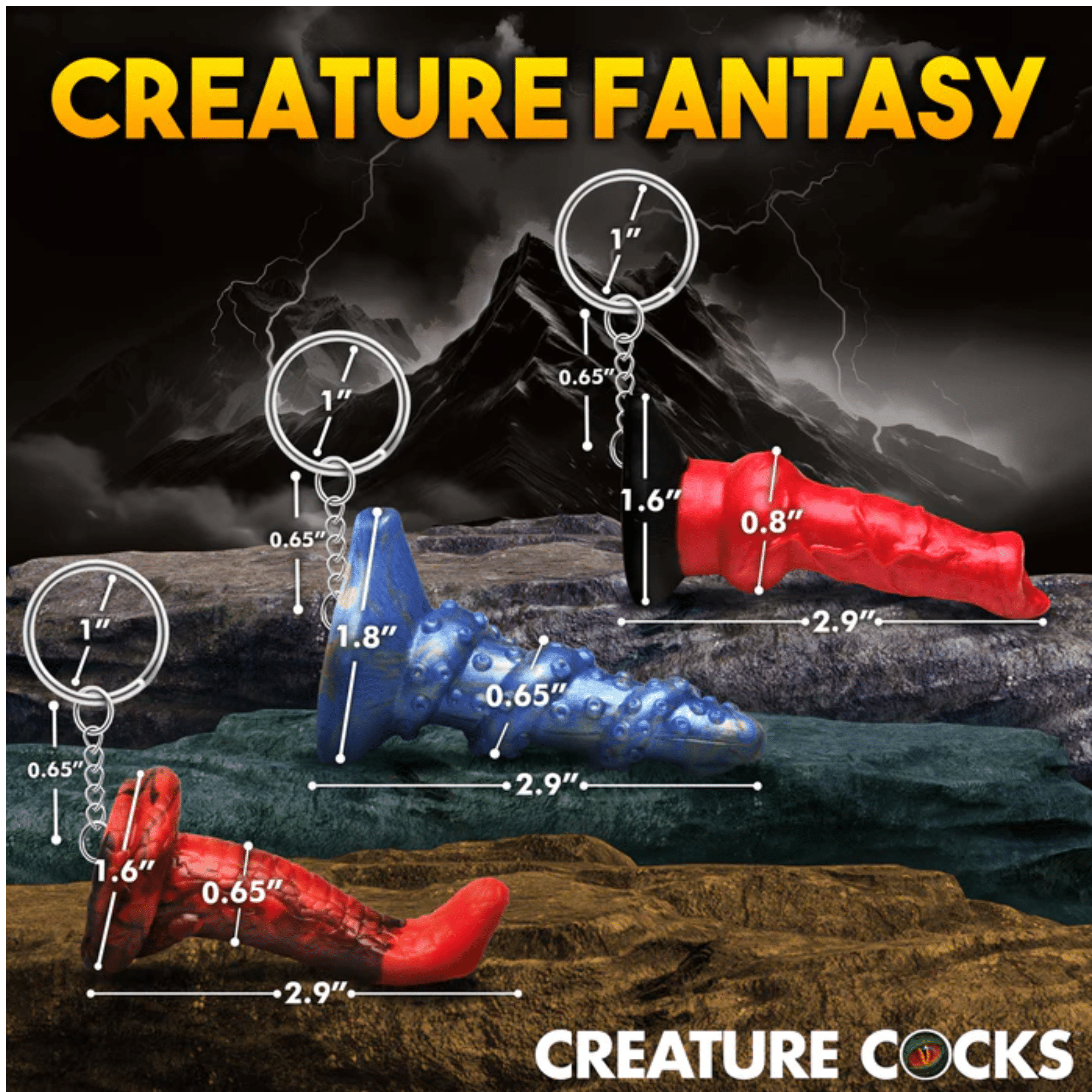 Creature Cock Keychain Dildo Fantasy Accessory
