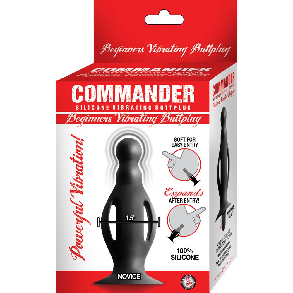 Commander Beginners Silicone Vibrating Expandable Butt Plug