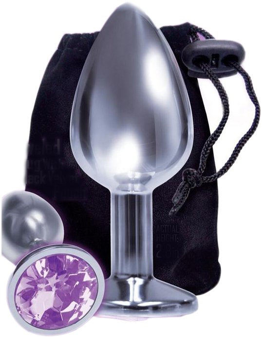 The Silver Starter Jeweled Round Metal Butt Plug Stainless 