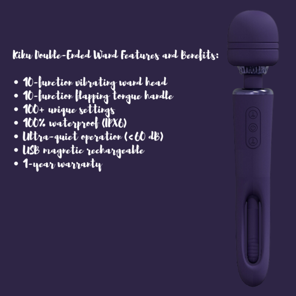 Kiku Double-Ended Massager Vibrating G-Spot Clitoral Wand Vibrator