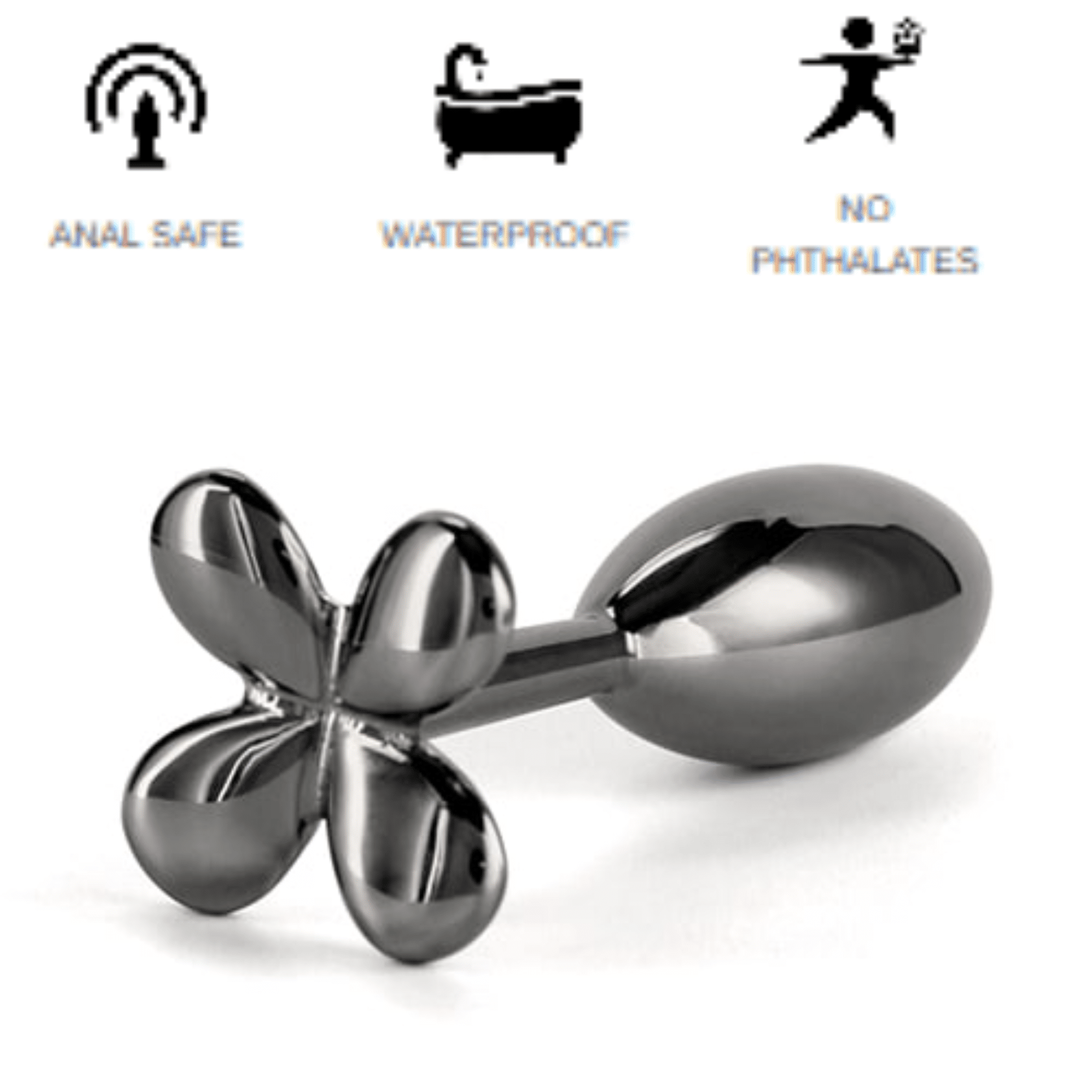 Rear Assets Clover Lightweight Aluminum Easy Insertion Butt Plug For Beginners