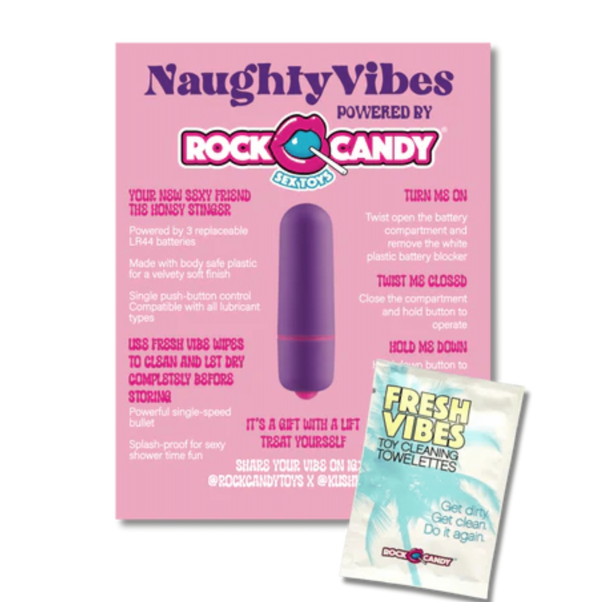 Naughtyvibes  Greet Card With Vibrating Bullet Vibrator