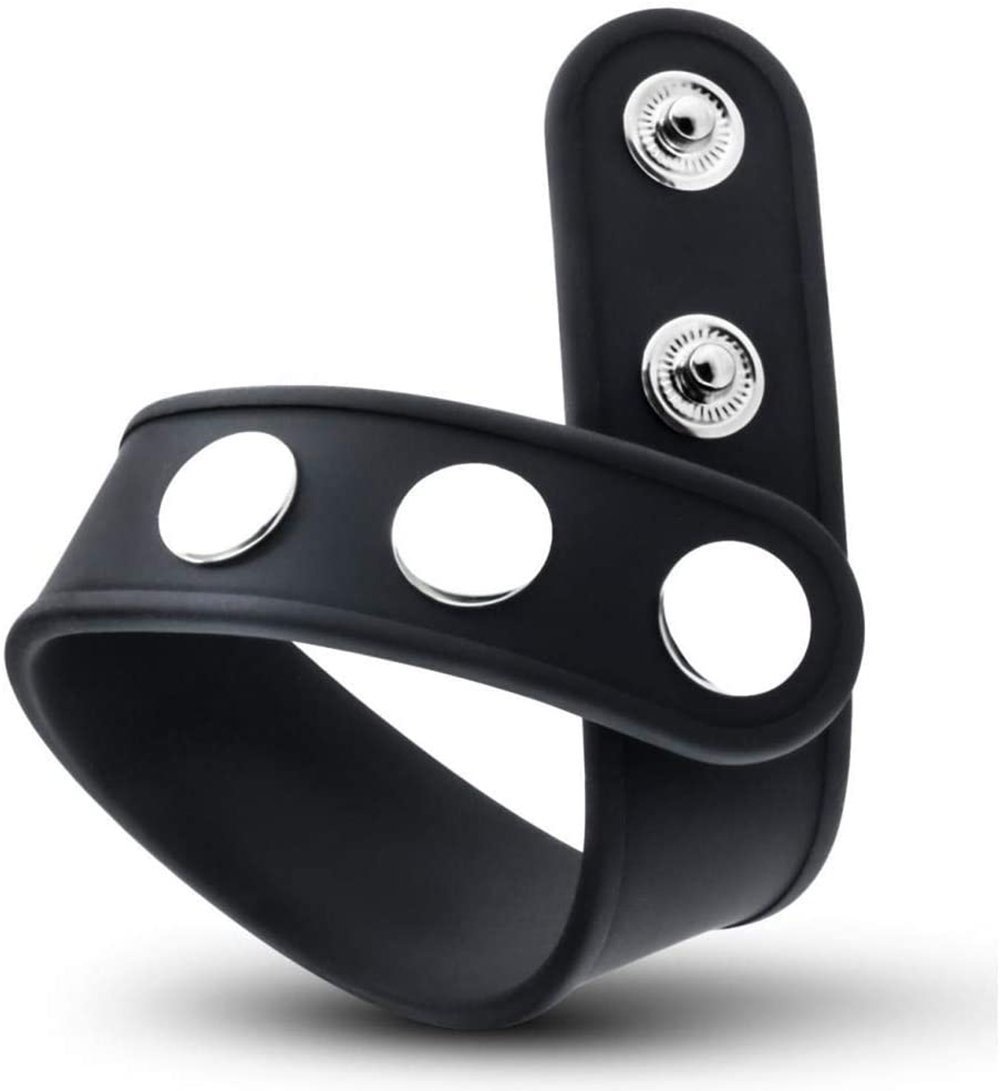 Performance Silicone Cock Strap Adjustable Penis Ring Black