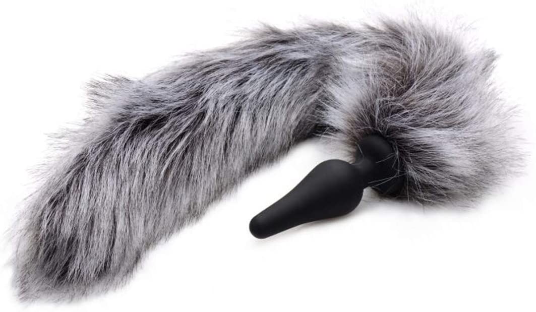 Tailz Silicone Butt Plug With Wolf Tail And Ears Set