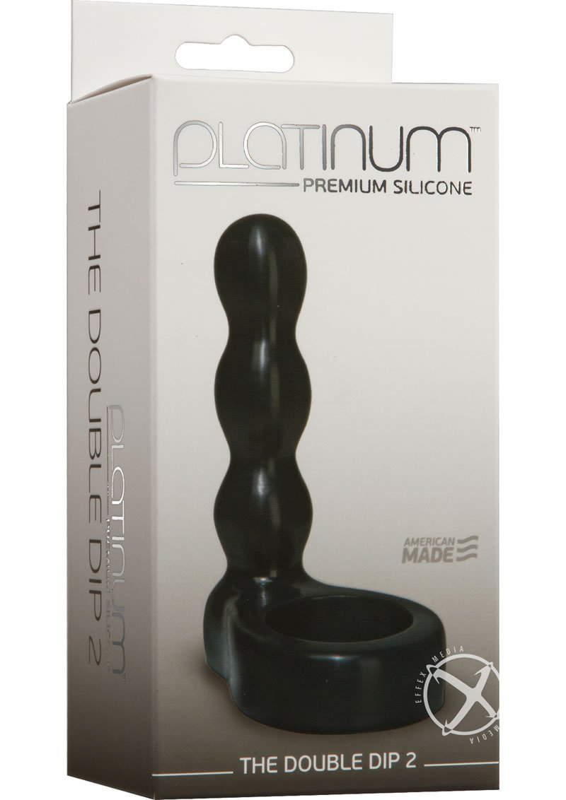Platinum The Double Dip 2 Silicone Dual Penetration Penis Ring 