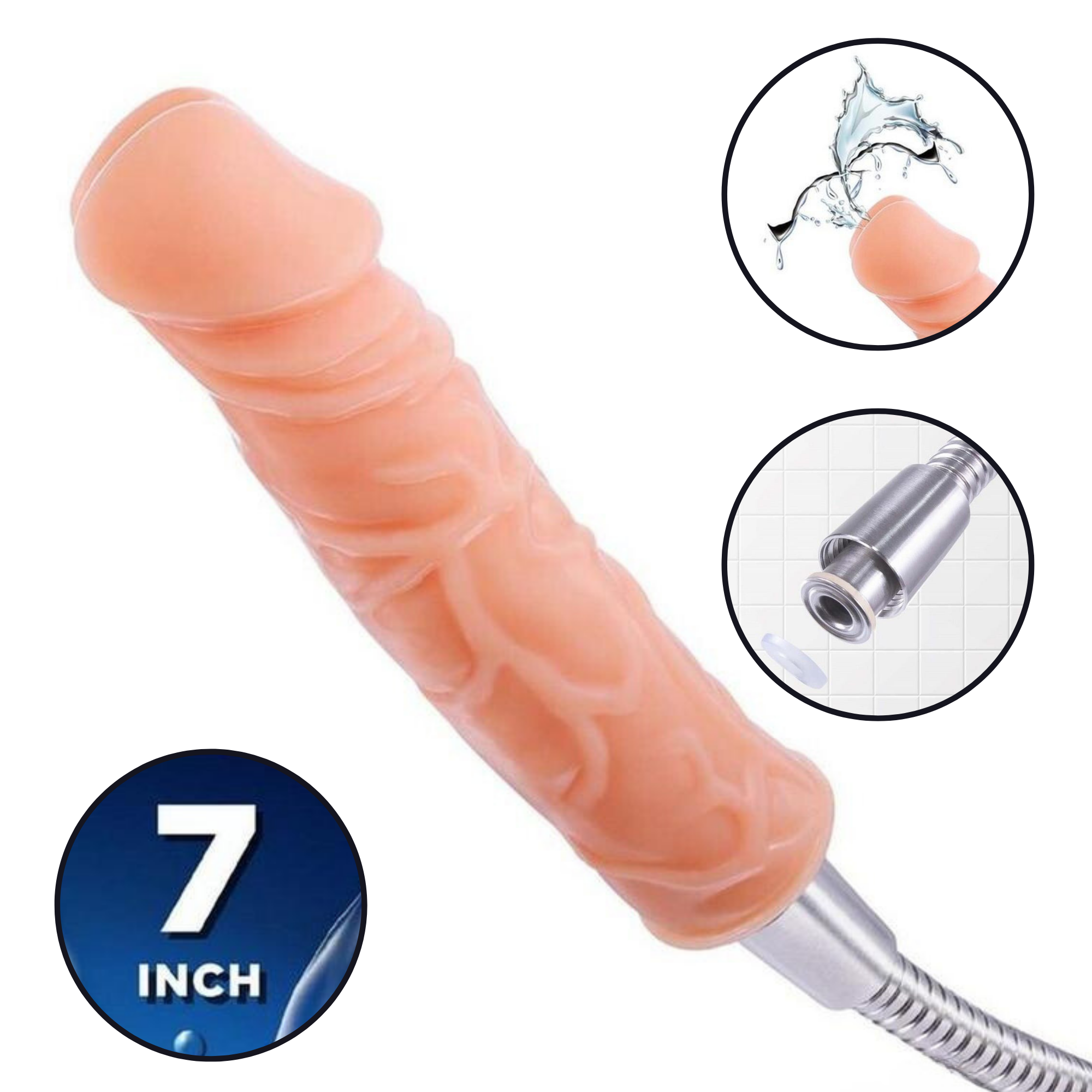 H20 Splish Splash Realistic Squirting Dildo Douche Beige
