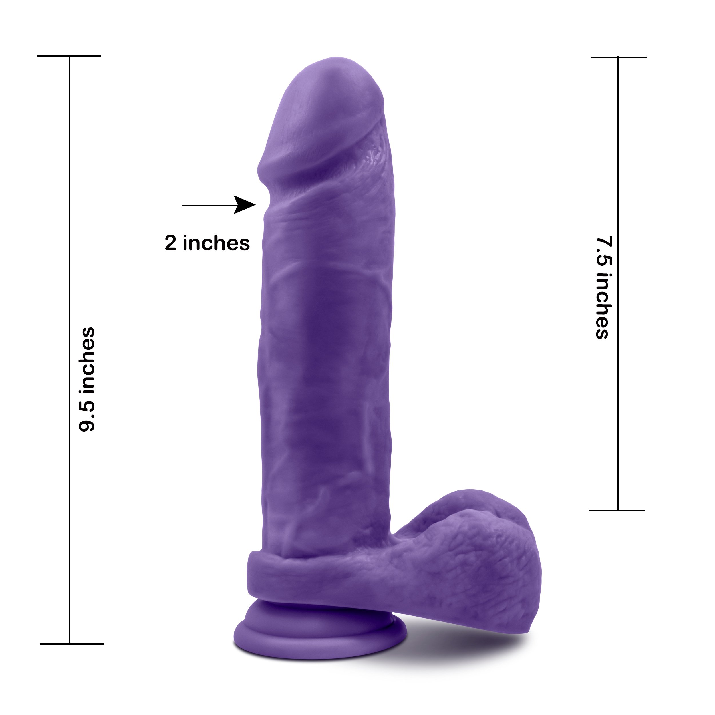 Au Naturel Bold Massive Dual Density Dildo With Suction Cup