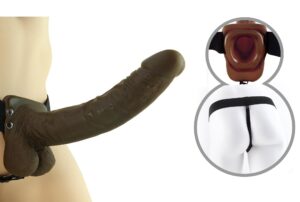 Vibrating Hollow Strap On Harness Kit With Balls 9 Inch Fetish Fantasy Series