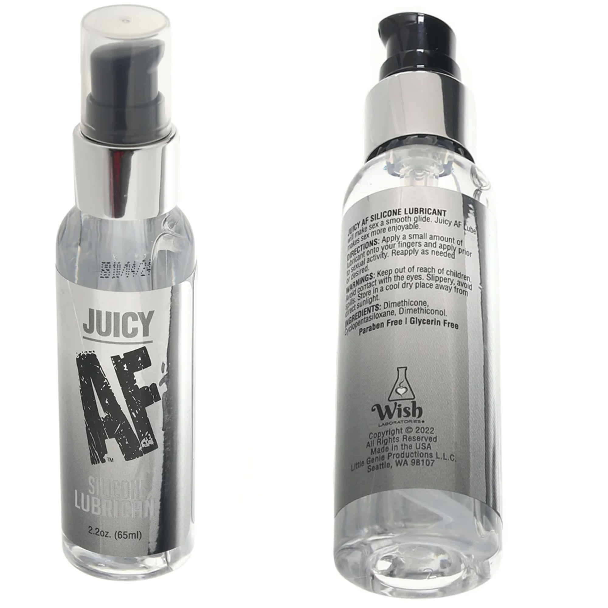 Juicy Af Unscented Personal Intimacy Natural Feel Silicone Lube