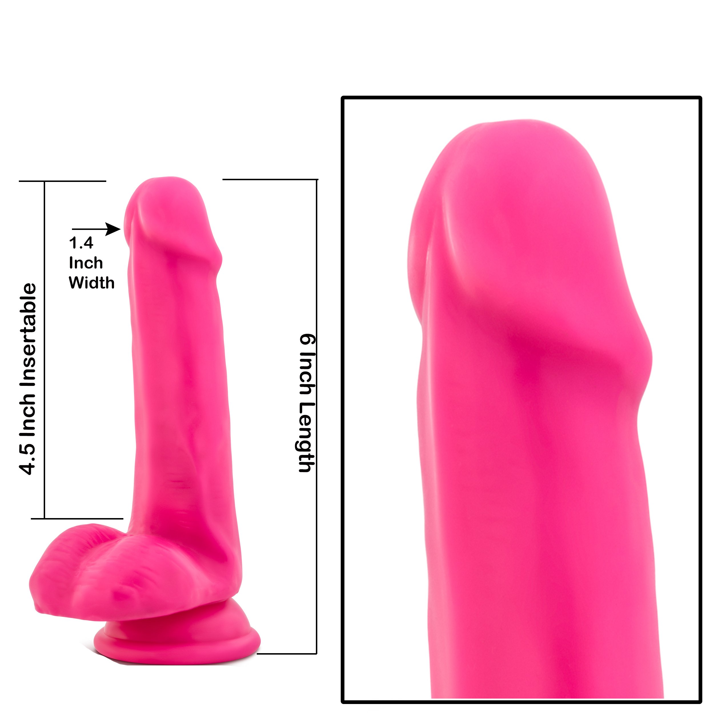 Neo Elite Realistic Dual Density Cock Silicone Dildo With Balls 6 Inch