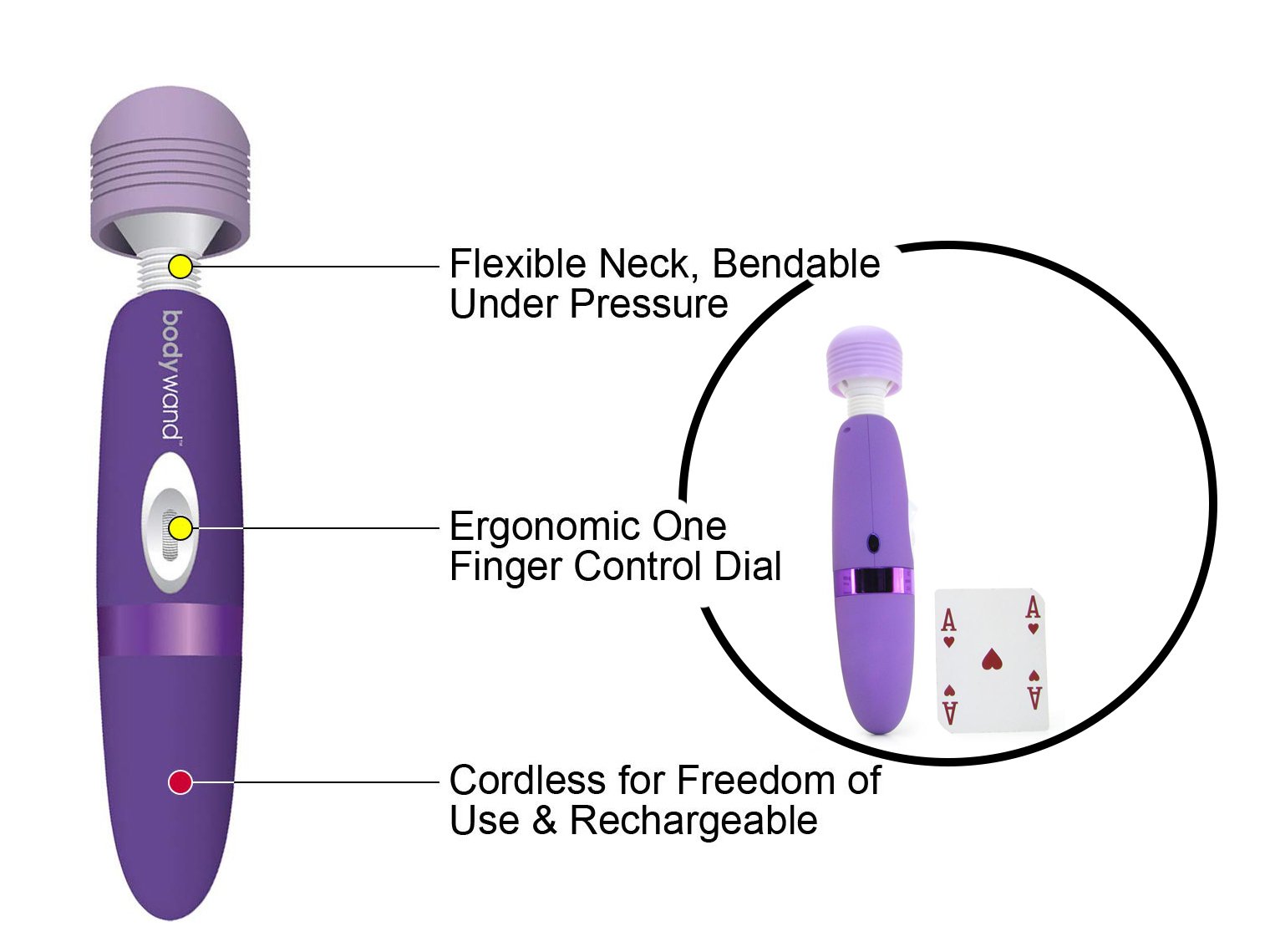 Bodywand Rechargeable Massager Wand Vibratior Wireless Large