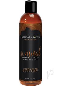 Intimate Earth Sensual Aromatherapy Massage Oil Cocoa Bean and Goji Berry