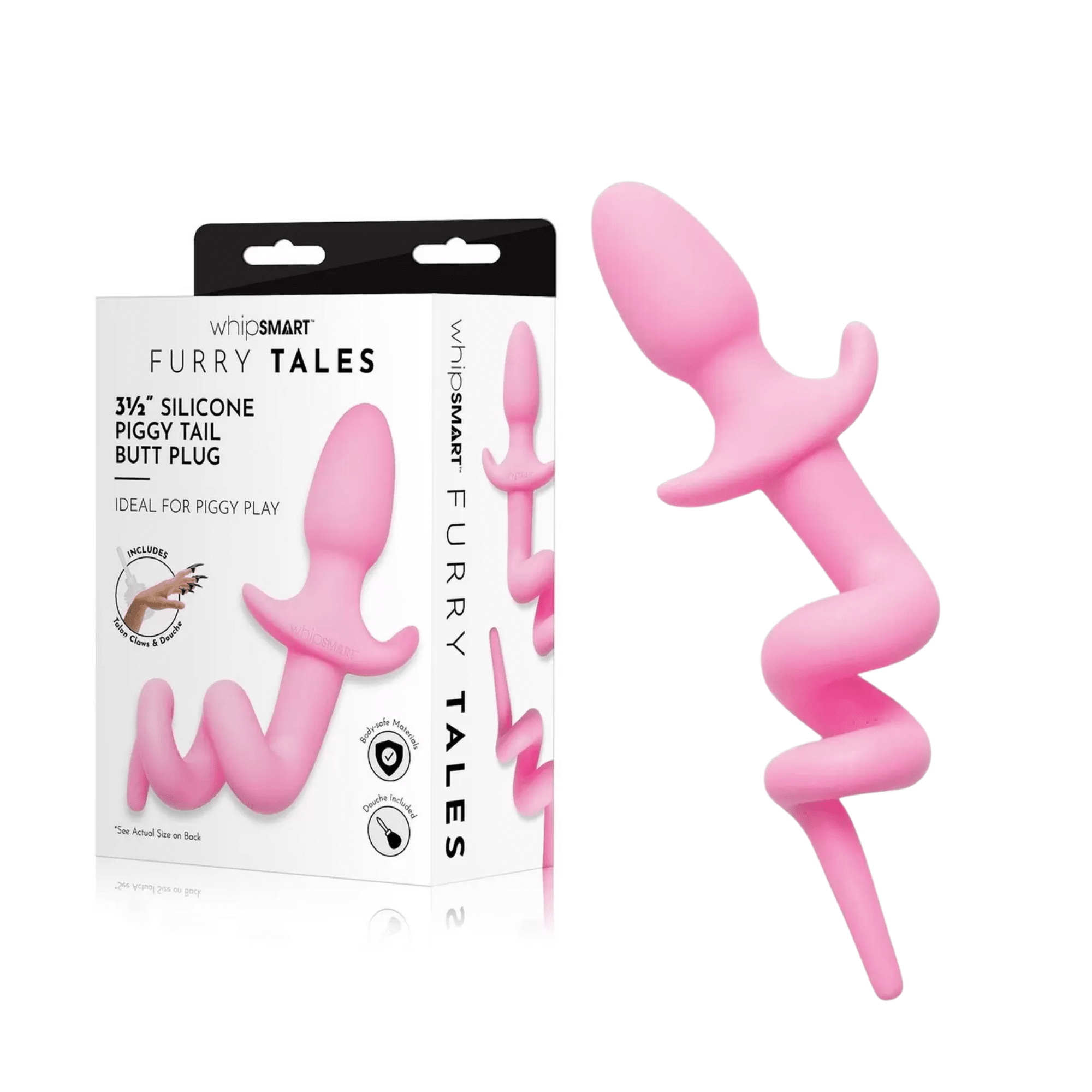 Whipsmart Tapered Tip Silicone Backdoor Play For Beginners Butt Plug With Piggy Tail 