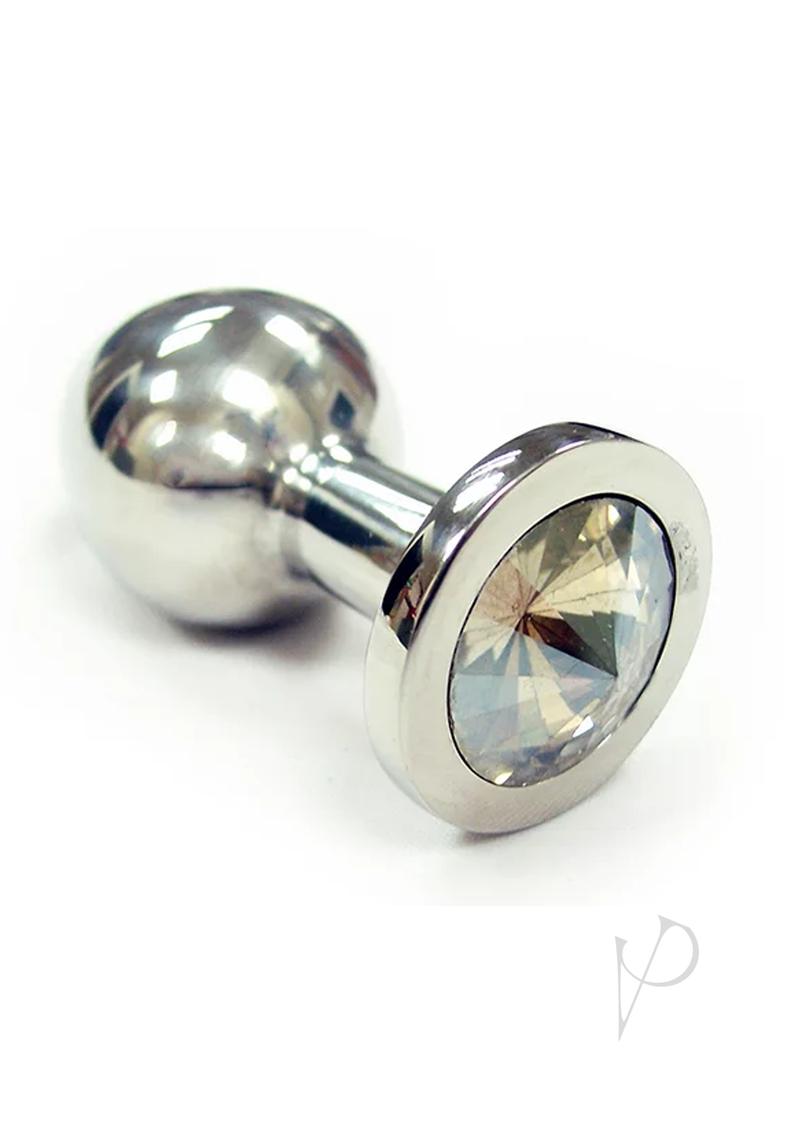 Rouge Jewelled Butt Plug Stainless Steel Clear Jewel