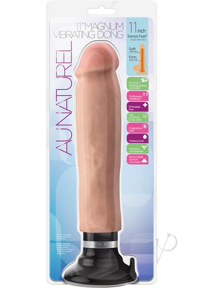 Au Naturel Sensa Feel Magnum 11 Inch Relistic Dual Density Big Vibrating Dildo