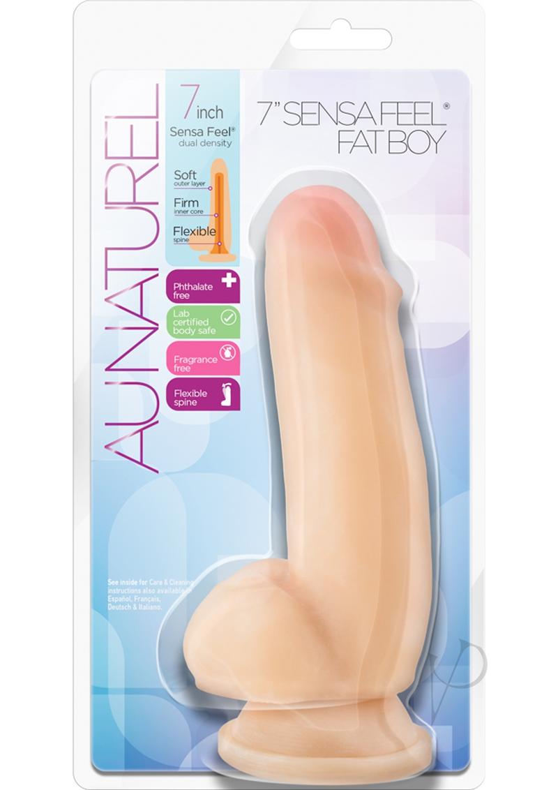 Au Naturel Sensa Feel Fat Boy 7inch Relistic Dual Density Dildo
