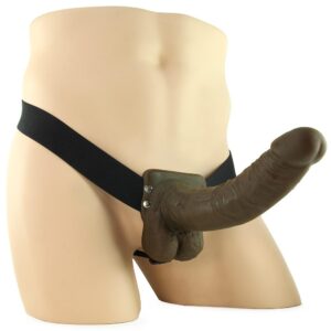 Vibrating Hollow Strap On Harness Kit With Balls 9 Inch Fetish Fantasy Series