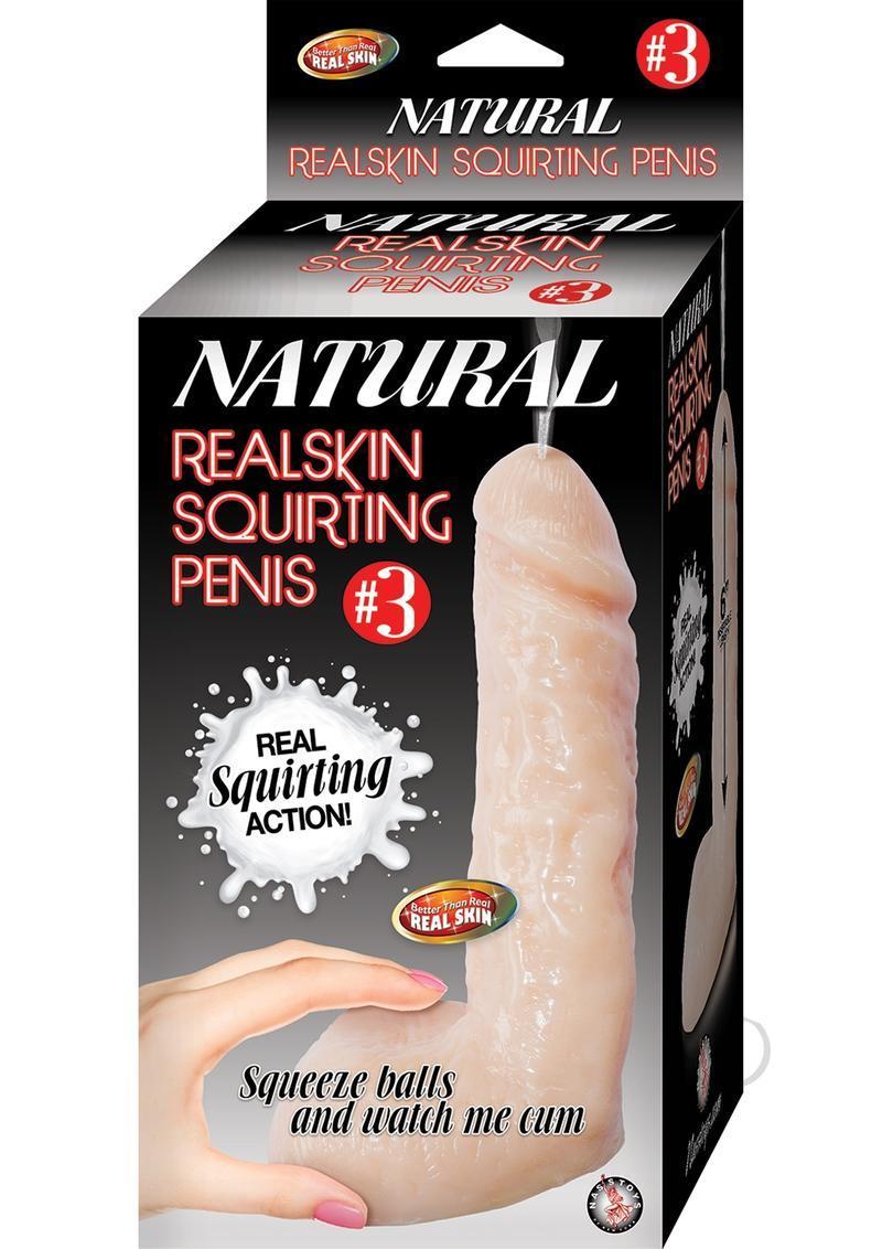 Natural Realskin Realistic Squirting Dildo 03 G-Spot Silicone Stimulator