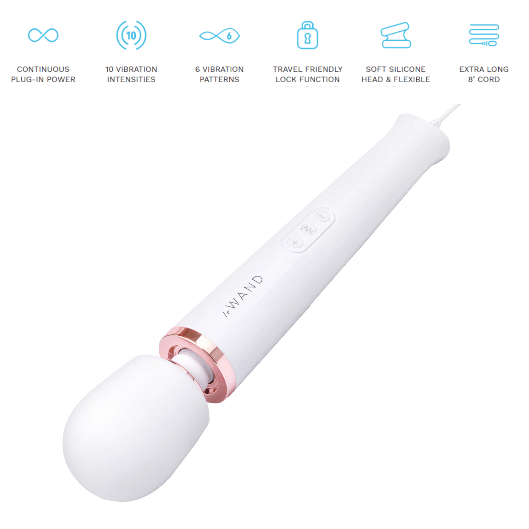 Le Wand Plugin Massager Silicone Head Flexible Neck Rechargeable Vibrator