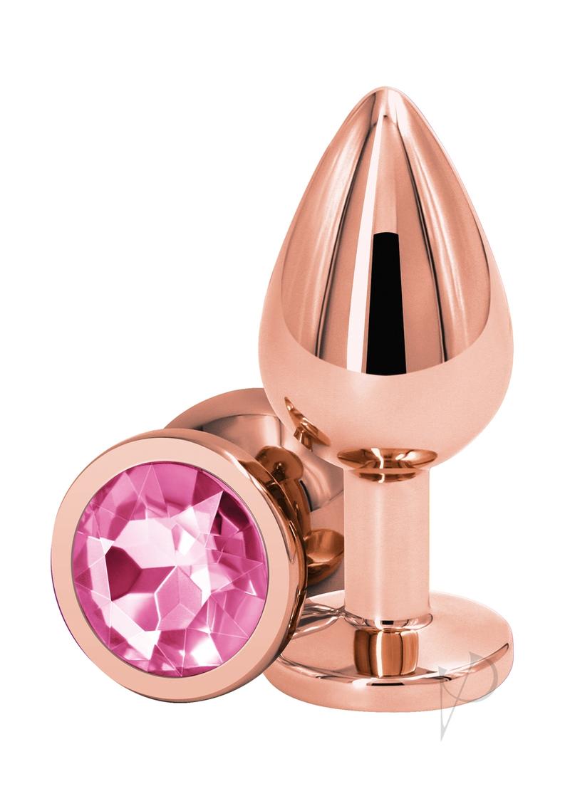 Rear Assets Rose Gold Jeweled Butt Plug