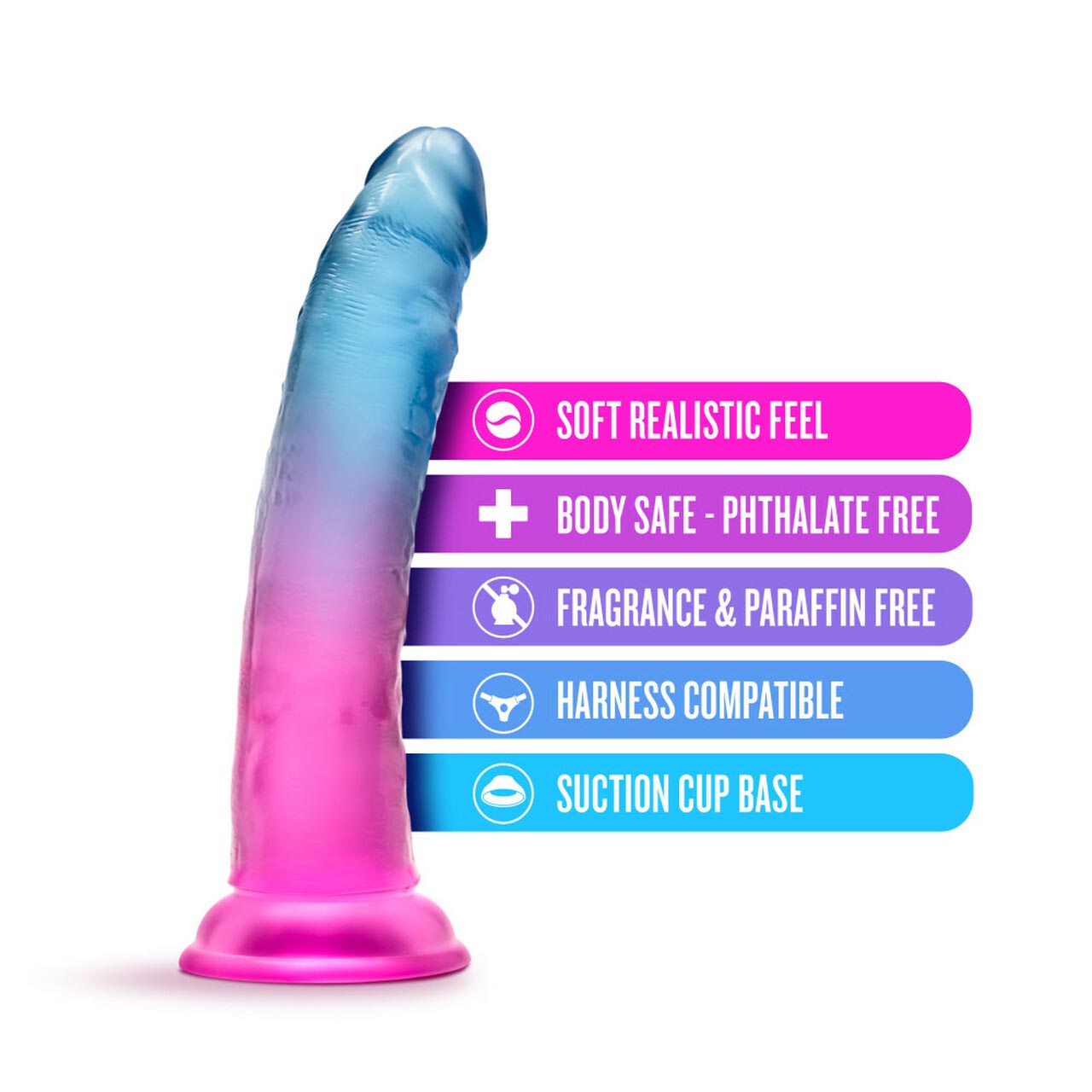 Beautiful Sky 7-Inch Suction Cup Dildo 