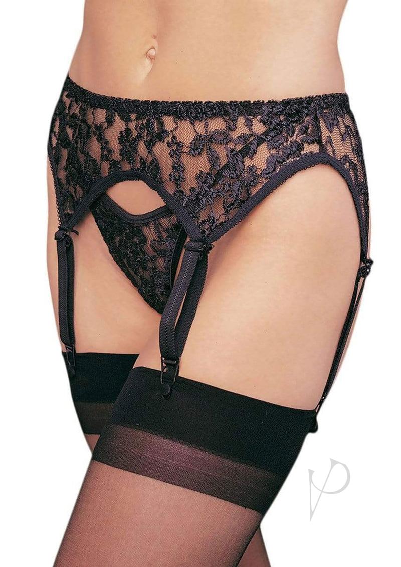 Leg Avenue Sexy Clothing and Accessories Lace Garter Thong 6pc Plus 
