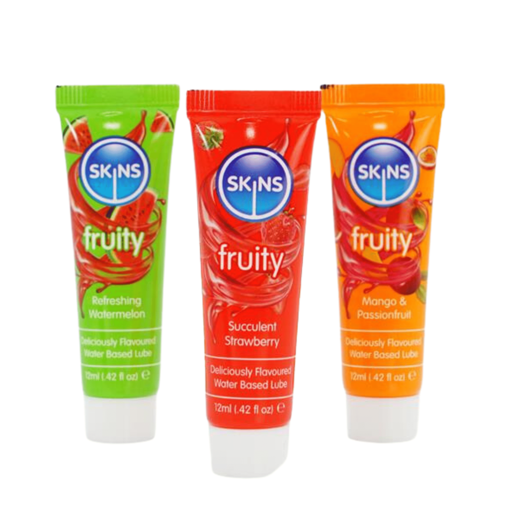 Skins Sampler Tube 12ml  Long-lasting Flavored Water-Based Lube