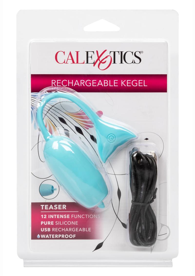 Rechargeable Kegel Teaser Blue Vibrating Ben Wa Balls