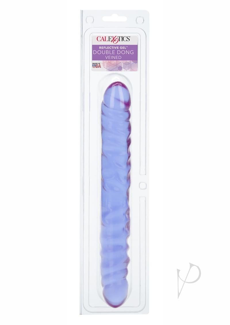 REFLECTIVE GEL SERIES VEINED Realstic Double Ended Dildo 