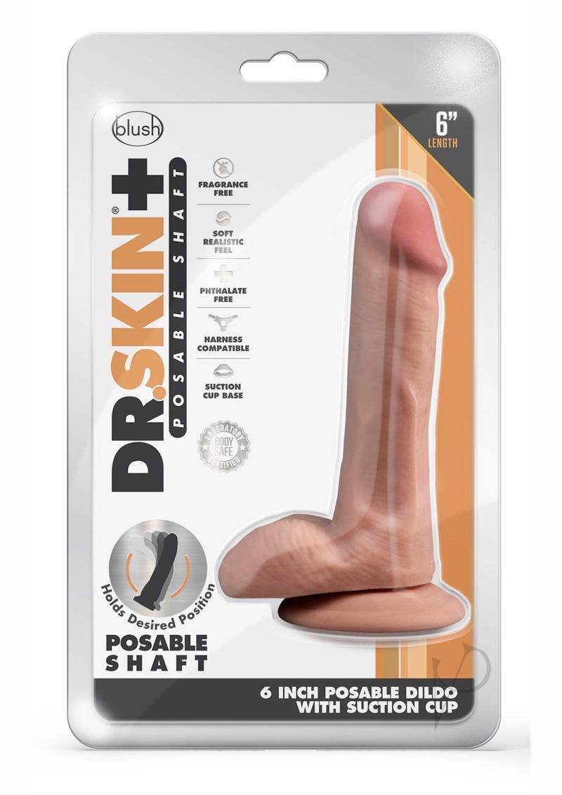 Dr. Skin Plus 6 Inch Posable Realistic Dildo With Balls
