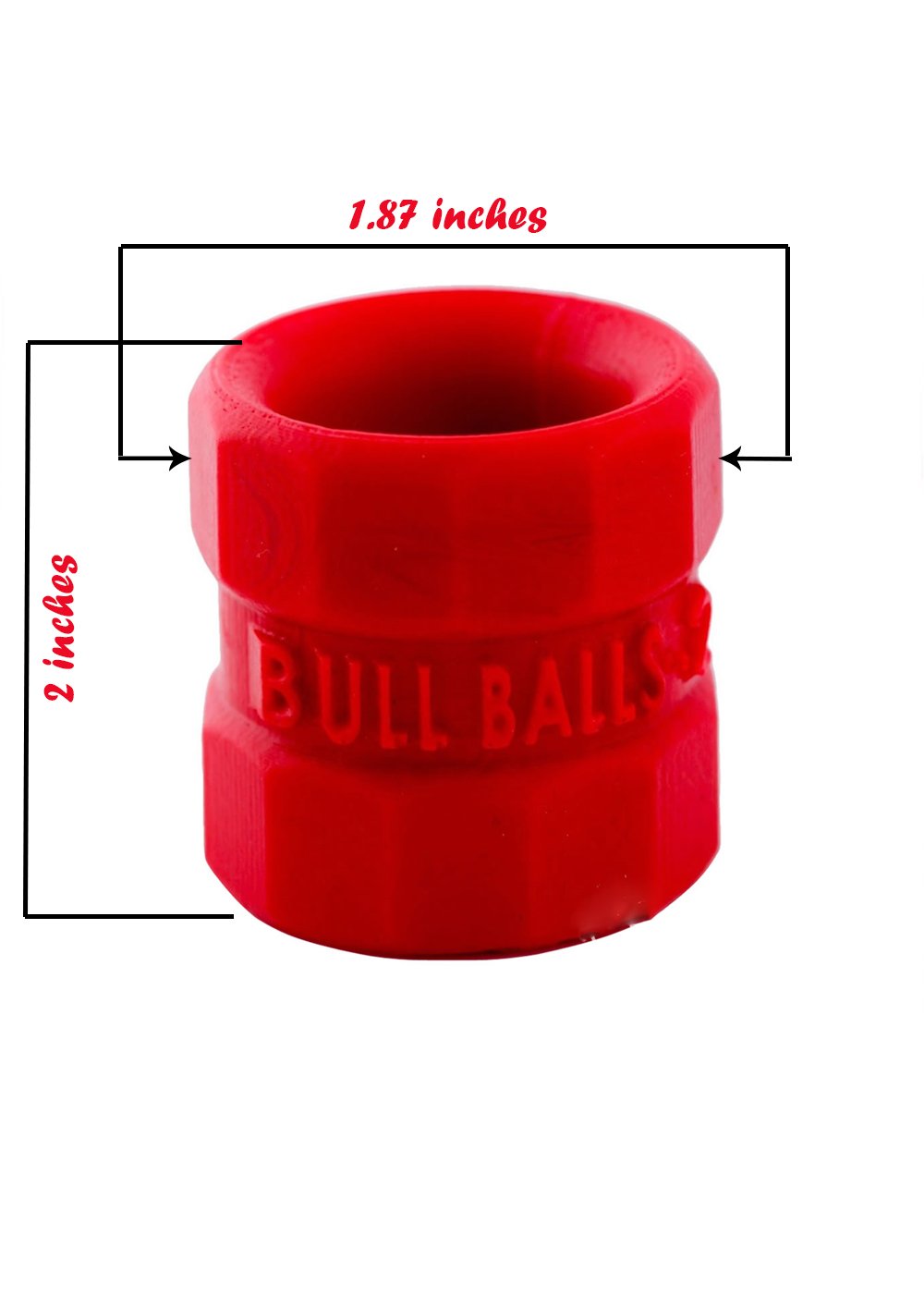 Bullballs 1 Silicone Ballstretcher Penis Ring 2 Inch OxBalls