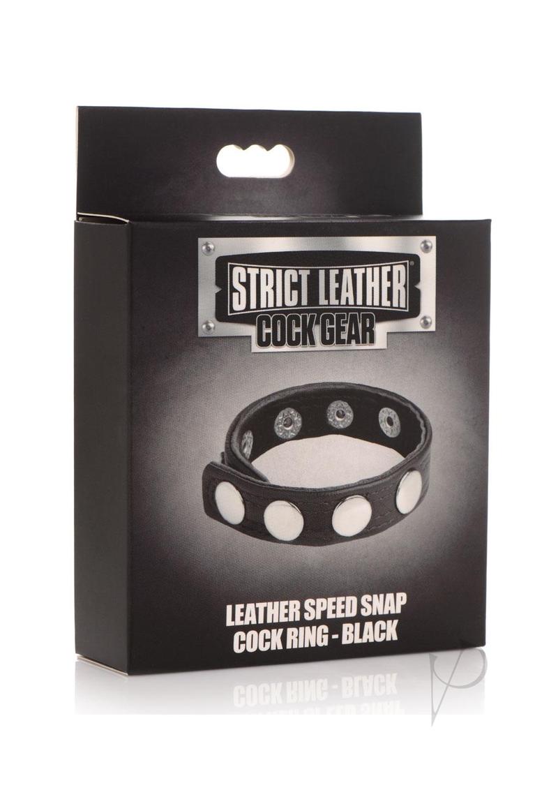 Cg Leather Speed Snap Cockring Penis Ring 