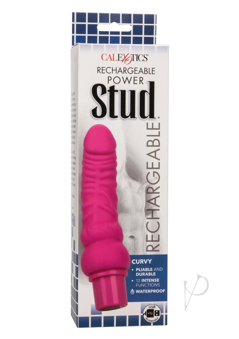 Recharge Power Stud Curvy Silicone Vibrator