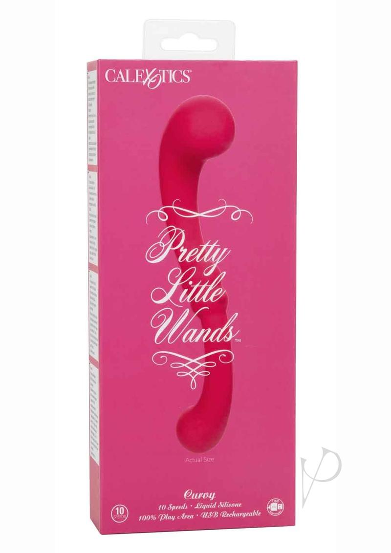 Pretty Little Wands Curvy Rechargeable Silicone Vibrator – Red
