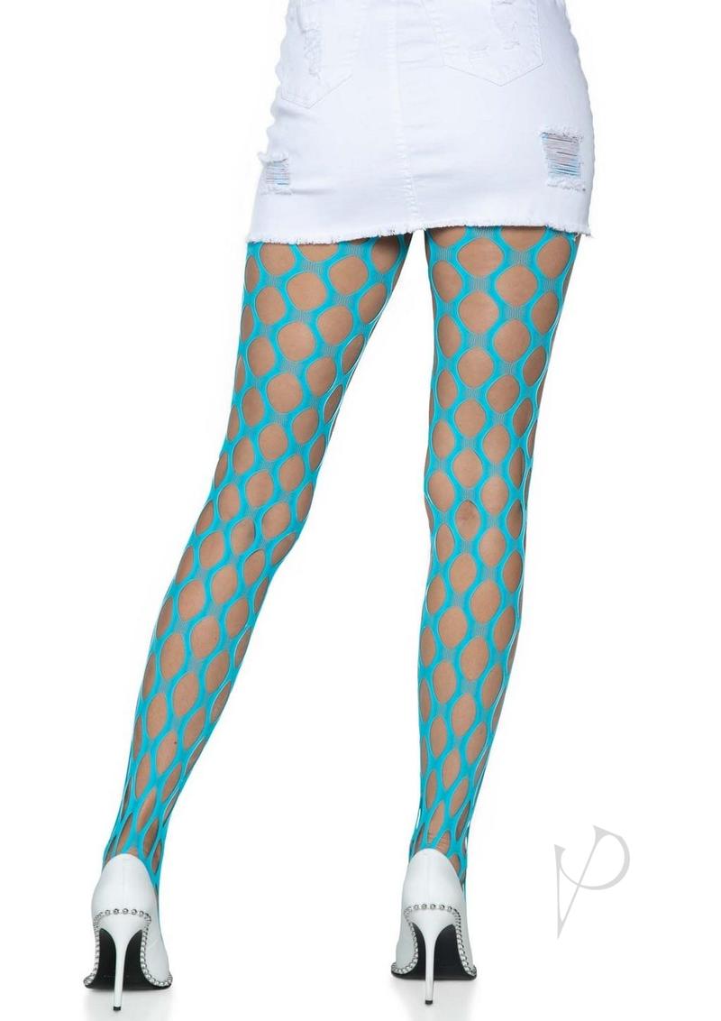 Leg Avenue Jumbo Pothole Net Sexy Tights and Pantyhose Os Neon Blue